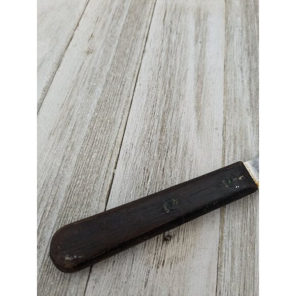 Vintage Geneva Forge Stainless Steel Spatula Cake Icing Wood Handle 7 1/2" - Picture 3 of 9